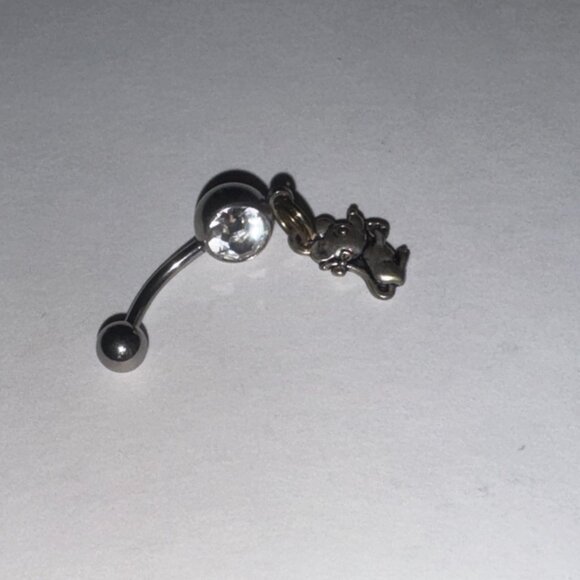 Mouse Dangle Belly Ring - Picture 5 of 13